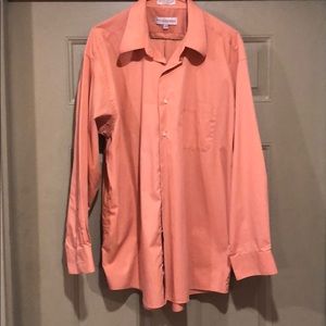 Men’s Button Down Dress Shirt Orange.